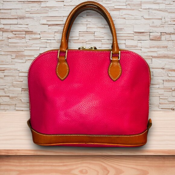 Dooney & Bourke Pink Pebble Grain Zip Zip Dome Satchel - Picture 2 of 7